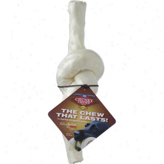 Chunky Chews 12" Natural Knotged Roll Chew