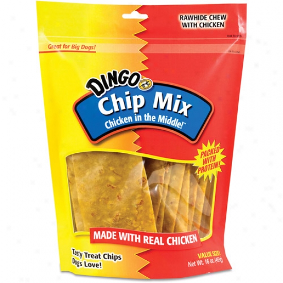 Dingo Chip Mix Rawhide Chews With Chicken, 16 Oz