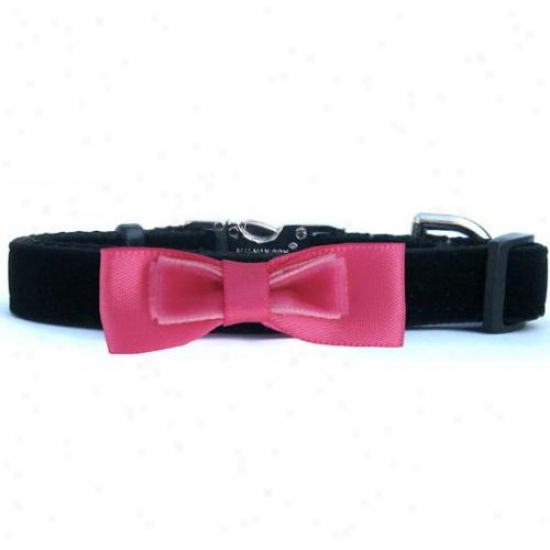 Diva-dog 10022901 Bowtie Pink Bow Teacup Collar