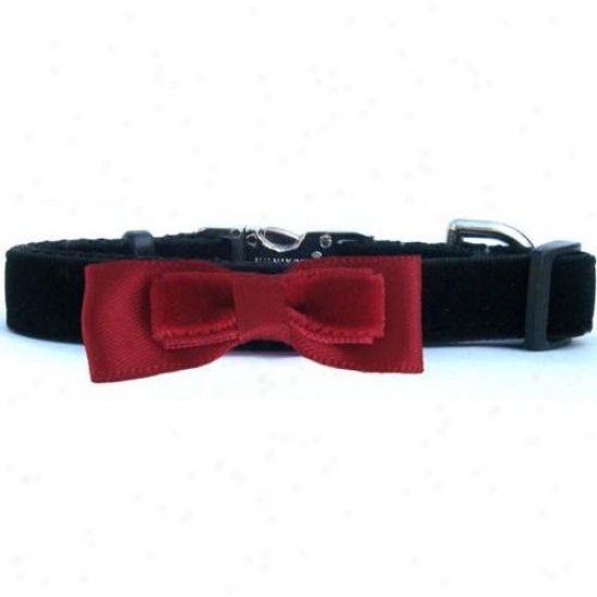 Diva-dog 10022907 Bowtie Red Bow Teacup Collar