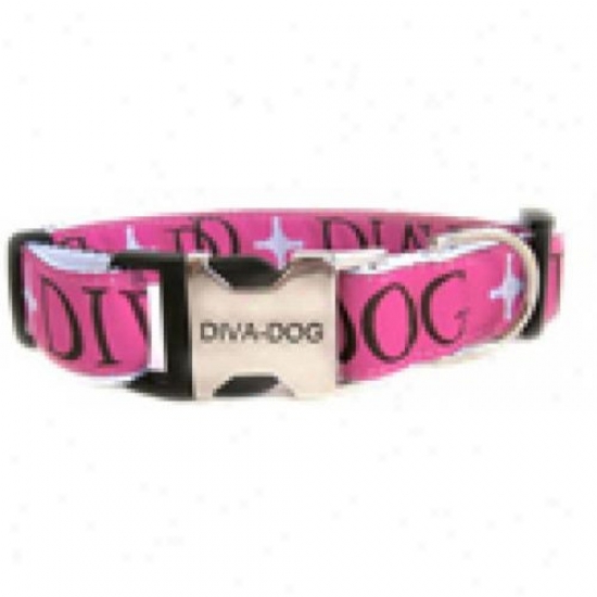 Diva-dog 2864181 Monogram Xs/s Adjustable Collar Metal/plastic Buckle