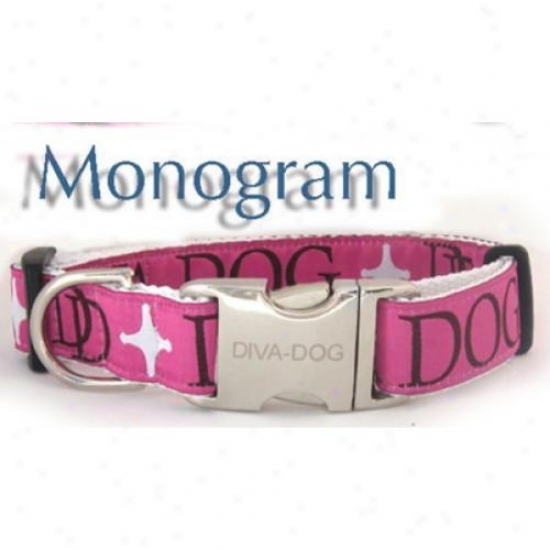 Diva-dog 5563818 Mknogram Teacup Adjustable Collar