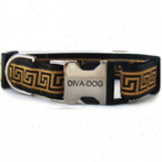 Diva-dog 6266080 Caesar M/l Adjustable Collar Metal/platic Buckle