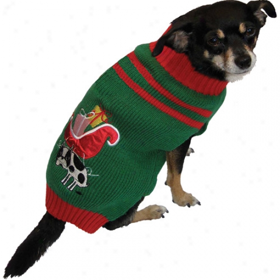 Dog Holiday Ugly Sweater, Sleigh