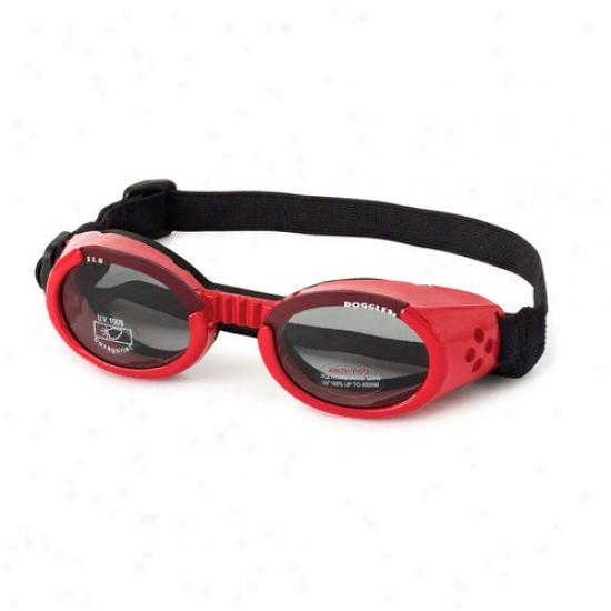 Doggles Ils Lense Dog Goggles In Shiny Red