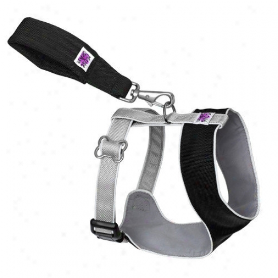 Doggles Mutt Gear Dog Comfort Harness In Black And Gray