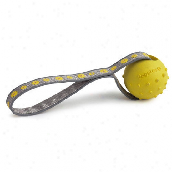 Doggles Toss-n-tug Dog Toy In Yellow