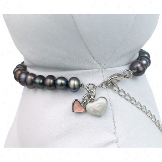 Doggles Unity  Pet Necklace In Blak Pearls