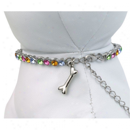 Doggles Unity  Fondling Necklace In Multi Crystals