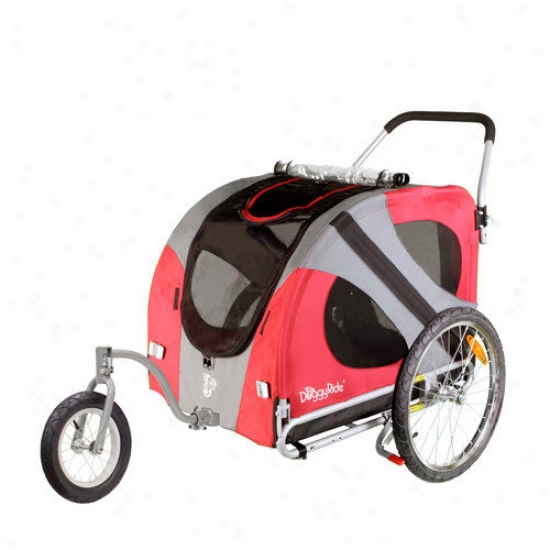 Doggyride Original Dog Jogger-stroller In Urban Red