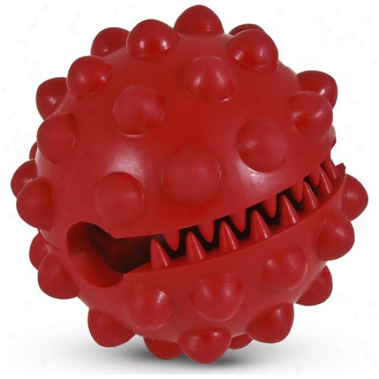 Dogzilla Small Knobby Treat Ball, Red