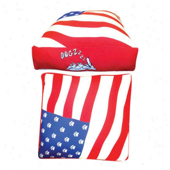 Dogzzzz Rectangle American Flag Dog Bed