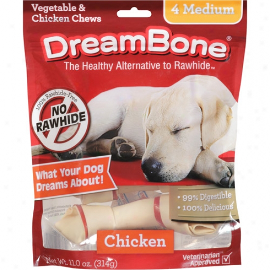 Dreambone Vegetable & Chicken Medium Dog Chews, 4ct