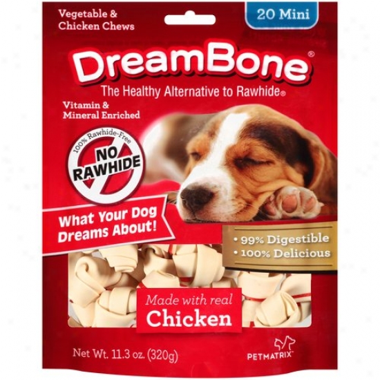 Dreambone Vegetable And Chicken Mini Dog Chews, 20-count, 11.3 Oz