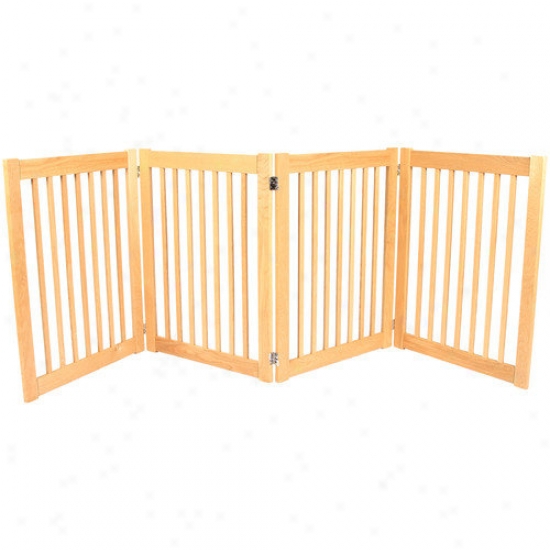 Dunamic Accents Legacy Outdoor Pet Gate In Solid White Oak