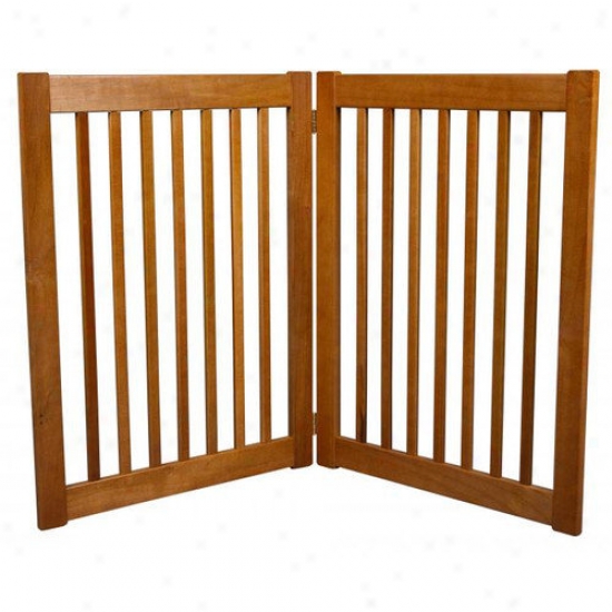 Dynamic Language Two 32'' Panel Free Standing Pet Gate In Artisan Bronze