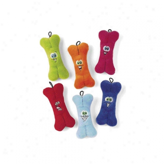 Ethical Pet Plush Bone With Embrd Front Dog Toy
