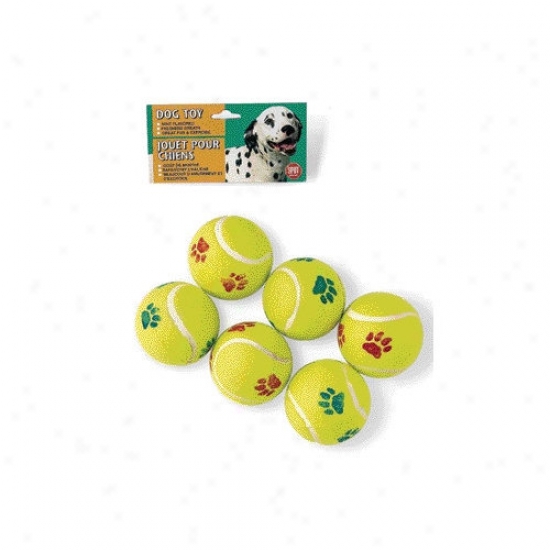 Ethical Pet Tennis Ball Dog Toy (6 Pack)