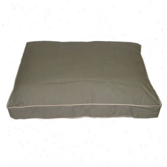 Ever3st ePt Classic Twill Rectangular Pet Bed In Sage By the side of Khaki Cording