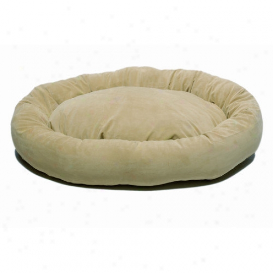 Everest Pet Microfibdr Bagel Dog Bed In Sage