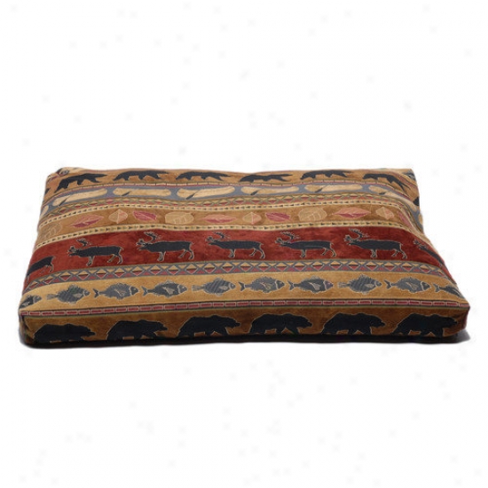 Everest Pet Northwoodd Tapestry Pet Bed In Red
