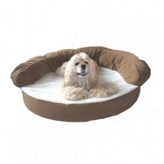 Everest Pet Ortho Sleeper Bolster Dog Bed In Chocolate