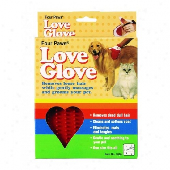 Four Paws 100202144/01840 Love Glove Grooming Mitt