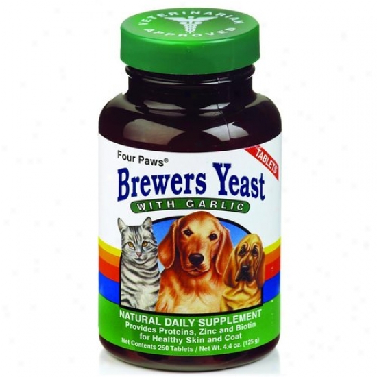 Four Paws 100203477/31250 Brewers Yeast With Garlic