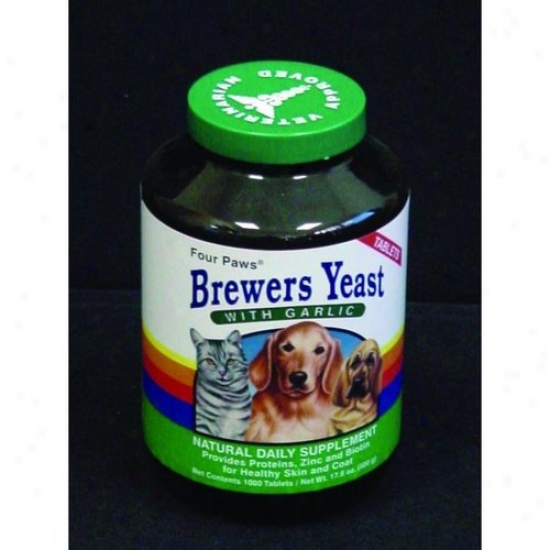 Four Paws 100203478/31500 Brewers Yeast With Garic