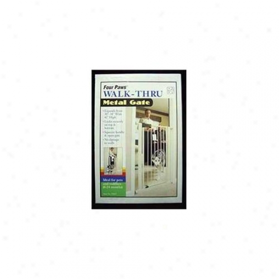 Four Paws Products Walk Thru Metal Gate 41 Inch - 57015