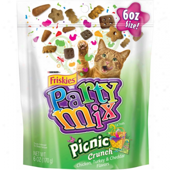 Friskies Treats Party Mix Picnic Crunch Cat Treats, 6 Oz