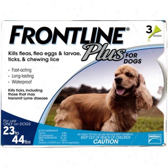 Frontline Plus Flea And Tick Control For Medium Sized Dogs 23 To 44 Lbs., 3ct
