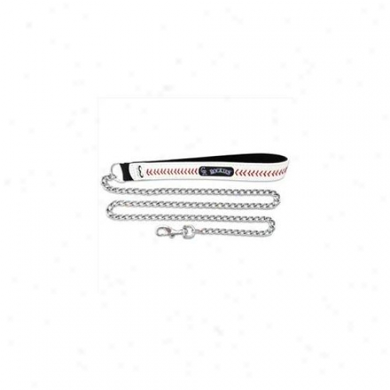 Gamewear Cll-mlb-cor-l Cloorado Rockies Large Baseball Leather With 3. 5mm Chain Leash