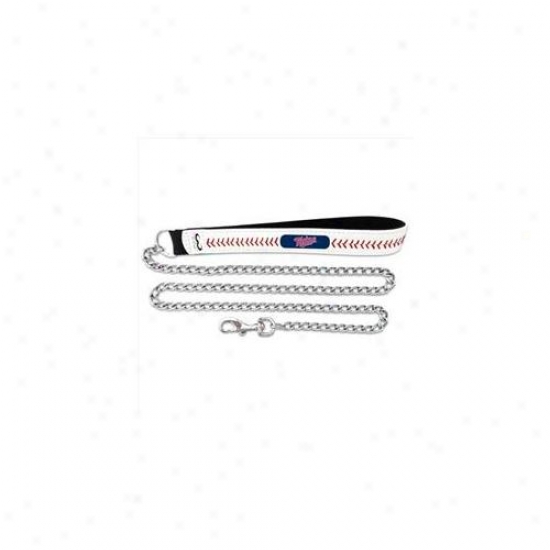 Gamewear Cll-mlb-mit-l Minnesota Twins Large Baseball Leather With 3. 5mm Chain Leash