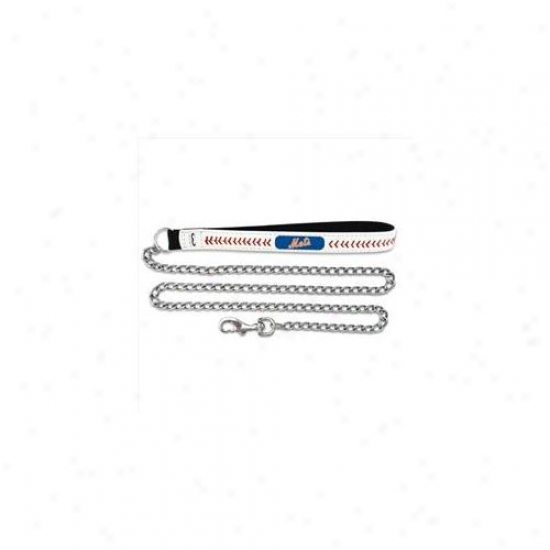 Gamewear Cll-mlb-nem-m New oYrk Mets Middle Baseball Leather With 2. 5mm Chain Leash