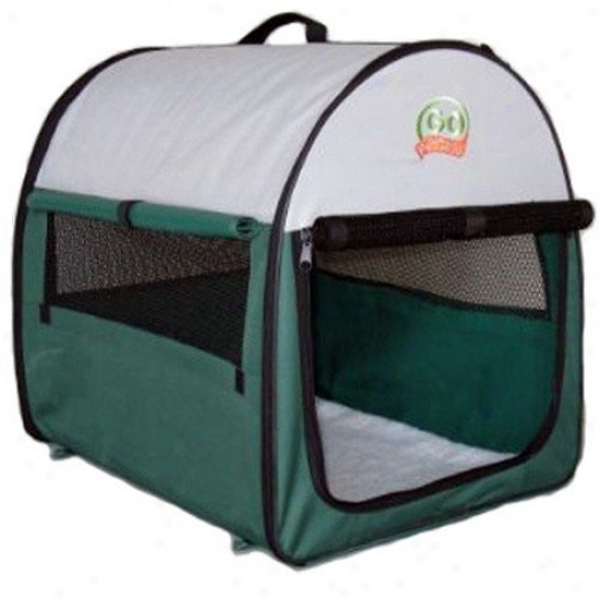 Go Pet Club Soft-sided Dog Crate With Mat In Green