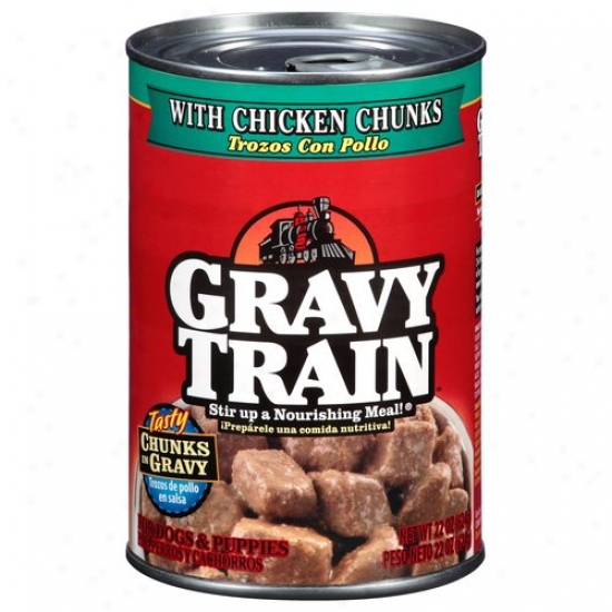 Gravy Train Caned Dog Food, With Chicken Chunks, 22 Oz