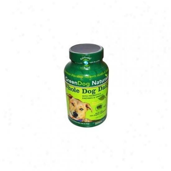 Green Dog Naturals 0553982 Rainbow Light Whole Dog Daily Natural Honey Oatmeal - 60 Chewable Tablets
