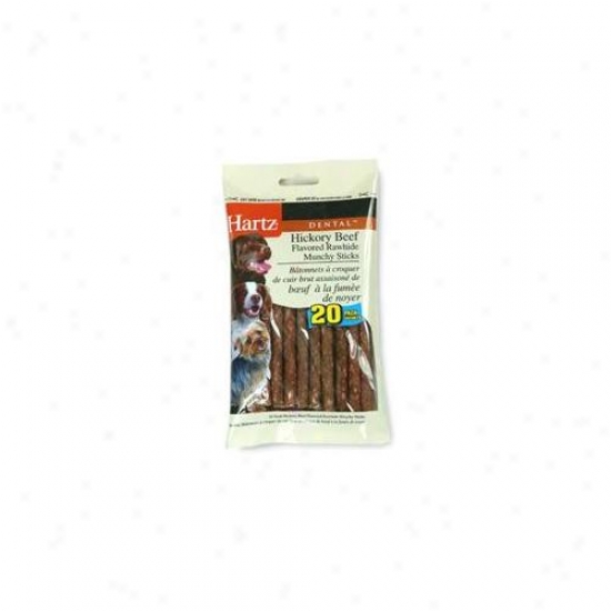 Hartz 20 Collection Dental Hickory Beef Flavored Rawhide Munchy Sticks  97104