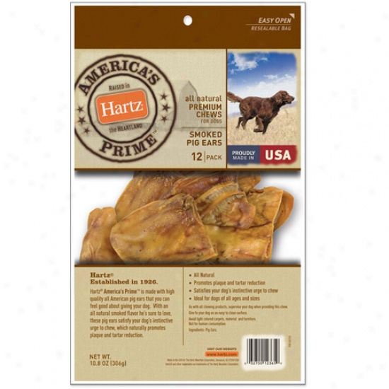 Hartz All Natural Premium Chews Smoked Pig Ear For Dog