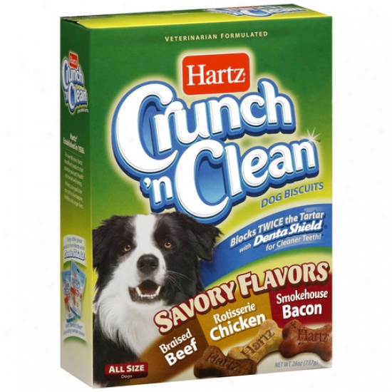HartzC runch 'n Clean Savory Flavor Dog Biscuits, 26 Oz