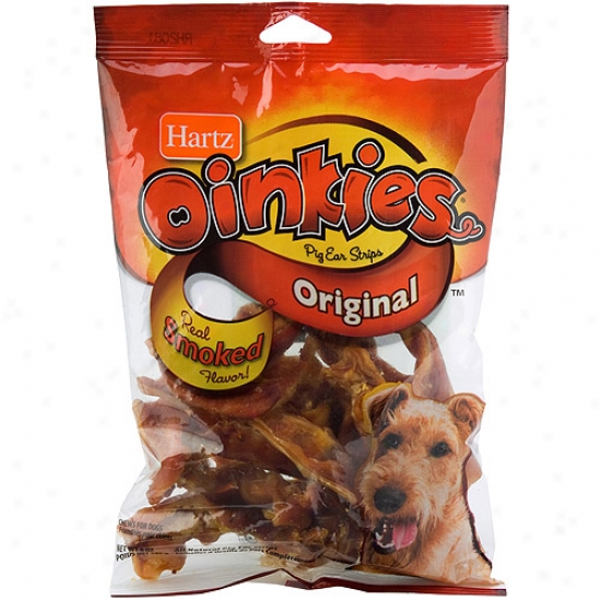 Hartz Oinkies Original Pig Ear Strips Dog Chew Treats, 9 Oz