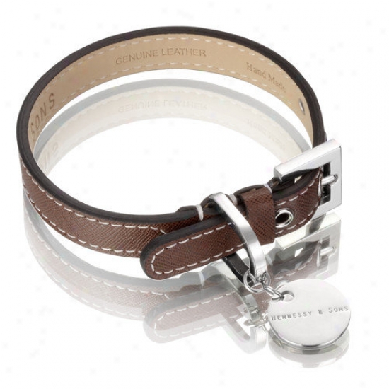 Hennessy & Sons Saffiano / Hand Maxe Leatuer Dog Collar