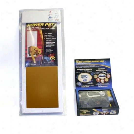 High Tech Pet Power Pet Door Plus Electronic Fence