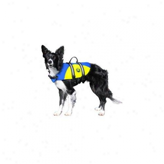 Hunter K9 Designs By130O Small Neoprene Doggy Life Jacket - Blue And Yellow