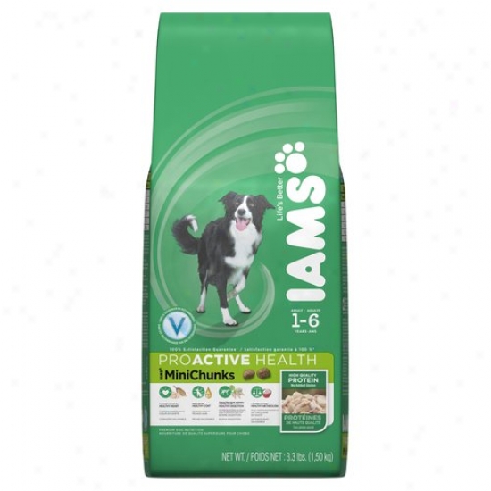 Iams Proactive Health Adult Minichunks Premium Dog Food, 3.3 Lbs