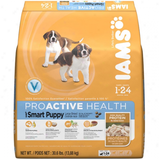 Iams Proactibe Health Smart Puppy Large Breed Dog Food, 30.6 Lbs