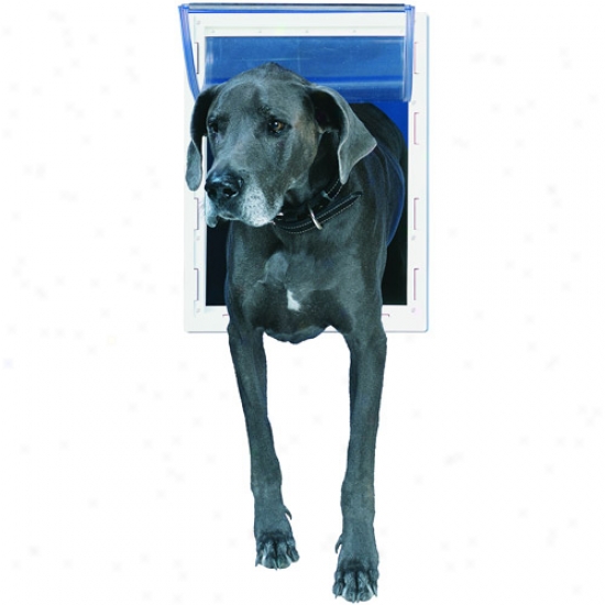Ideal Thermoplastic Pet Door White, Super Large For Pets To 120 Lbs.