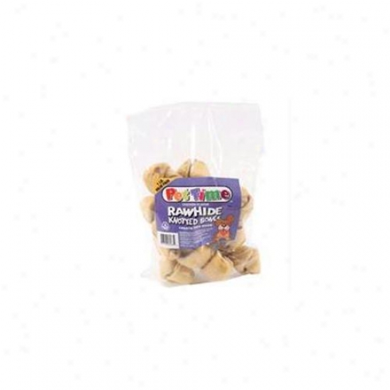Ims Trading Corporation - Fondle Time Rawhie Knotted Bones- Chicken Flavor 1 Pound - 06963