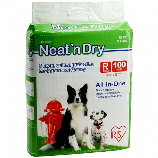 Iris Neat And Dry All-in-ne Instruction Pads Mean average Size, 100 Pack
